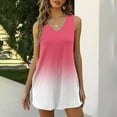 thumbnail image 2 of IROINNID Rompers for Women's Summer Casual Loose Sleeveless V Neck Pocket Jumpsuit Short Overalls Beach Vacation Clothes(Hot Pink,XL), 2 of 7