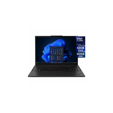 Lenovo - ThinkPad T16 Gen 4 AI PC 16" Touch - Screen Laptop -Latest Model - Intel Ultra 7 with 32GB Memory - 512GB SSD - Black