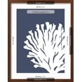 thumbnail image 5 of Art.com Corals White on Indigo Blue d Art Print by Fab Funky, Brown Frame Wall Art, 17" x 21", 5 of 5