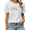 White, variant on UNISHE Women's Cute Goose Reading Graphic Short Sleeve T-Shirt Green Relaxed Fit Causal Top