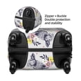 thumbnail image 4 of Kdxio Rabbit And Butterfly Pattern Luggage Cover for Travel,Elastic and Durable,Fits 18-32 Inch,-No luggage included, 4 of 8