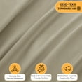 thumbnail image 5 of Lux Decor Full Size Sheet Set, 4-Piece Plain Soft Microfiber – Deep Pocket Full Bed Sheets, Includes 1 Fitted Sheet, 1 Flat Sheet, 2 Pillowcases, Beige, 5 of 10