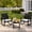 Gray, variant on Outdoor Bistro Chair Set - 3 Piece Motion Rocker with Extra-Wide Seat, Reinforced Steel Frame, All-Weather Handwoven Wicker for Porch, Garden, Balcony,Medium Gray