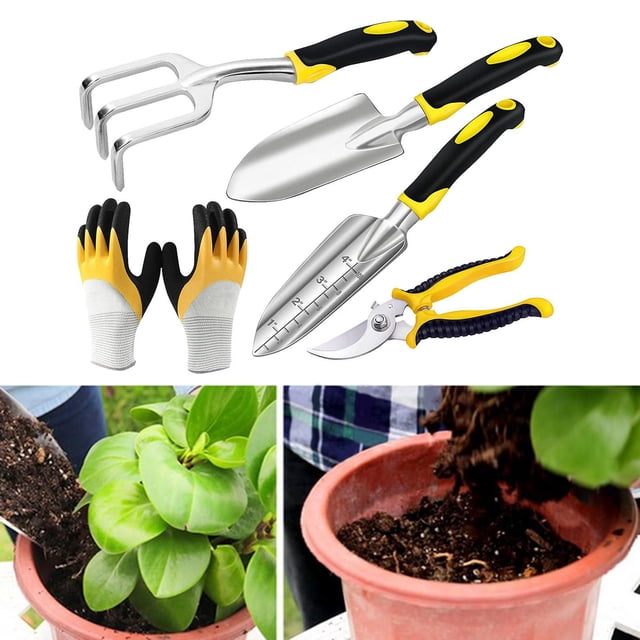 de herramientas de jardín de resistencia, guantes de jardín, de rastrillo, de herramientas antideslizantes para girar, aflojar shamjiam pala de jardinería