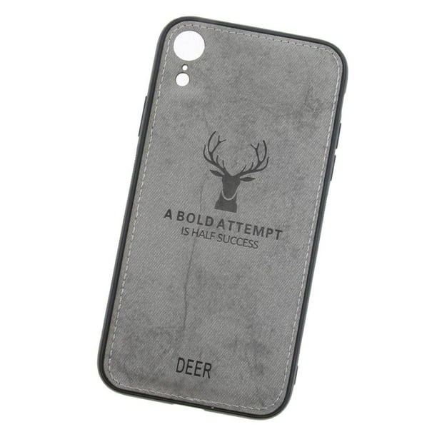 Fundas para XR con borde de TPU Art Cloth y borde completo que absorbe los golpes y con agarre. Totalmente compatible con XR. gris