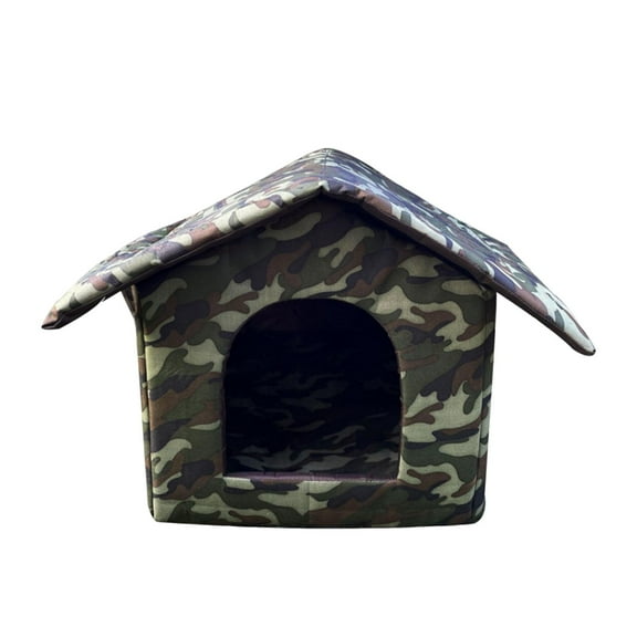highdealcrafts Outdoor Waterproof Cat House with Removable Cushion Cat Bed Small 40cmx38cmx35cm
