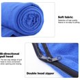 thumbnail image 3 of Fleece Sleeping Bag Liner Travel Sheet Camping Sleep Sack Ultralight Zippered Storage Bag Full Sized Zipper Backpacking Blanket for Traveling, Camping, Hiking, Outdoor Activities, 3 of 7