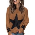thumbnail image 1 of Razzlebelle Star Sweaters for Women Fall 2025 Trendy Cute Pullover Cozy Baggy Sweater, 1 of 4