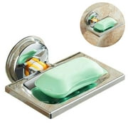 Soap Holder, Wall-mounted Stainless Steel Shower Dish, Self-adhesive, Scrubbing Pad Holder For Kitchen Or Bathroom