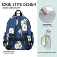 thumbnail image 5 of Navy Daisy Flower White Blooms Pattern Backpack for School,Cute School Bag,Schoolbag with Adjustable Shoulder Straps & Padded Back,15.25"x11.5"x5.25", 5 of 5