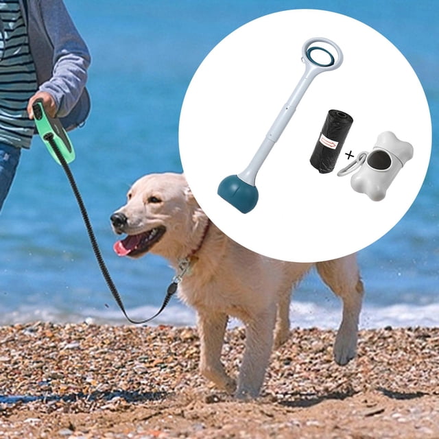 Recogedor de caca de perro, recogedor de para mascotas, fácil de usar, herramienta de recogida de caca de perro, recogedor de caca portátil 70cm Yinane recogedor de aguafiestas