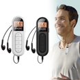 thumbnail image 1 of FM Portable Radio Rechargeable Pocket Radio With Reception Digital Tuning LCD Screen Belt Clip Stereo Sound Earphone Jack For Gym Jogging Walking Camping, 1 of 9