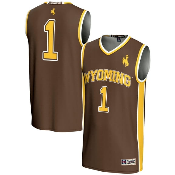 Men's GameDay Greats #1  Brown Wyoming Cowboys  Lightweight Basketball Jersey