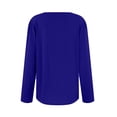 thumbnail image 3 of LISTHA Long Sleeve Shirts for Women Dressy Pleated Blouses Crew Neck Fashion Tops 2025 Casual Tunic Tops Blue 3L, 3 of 6