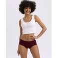 thumbnail image 3 of INNERSY Women's Hipster Period Panties Postpartum Ladies Menstrual Underwear 3-Pack(XS,Burgundy/Navy/Gray), 3 of 10
