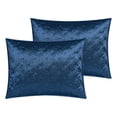 thumbnail image 2 of Posh Living Safiya Velvet 3pc King/California King Comforter Set Navy, 2 of 6