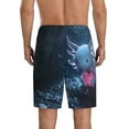 thumbnail image 2 of JUNZAN Heart Axolotl Pattern Sleep Pajama Shorts for Men,Men's Pajama Bottoms,Sleepwear,Pj Shorts, 2 of 7