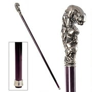 Design Toscano The Padrone Collection: Mountain Lion Pewter Walking Stick