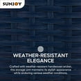 thumbnail image 6 of SUNJOY Aluminum Pool Float Storage Rack, 16-Inch Outdoor Wicker Poolside Float Organizer, Pool Float Caddy for Cushions, Floaties, Noodles, Pool Toys, Navy, 6 of 8
