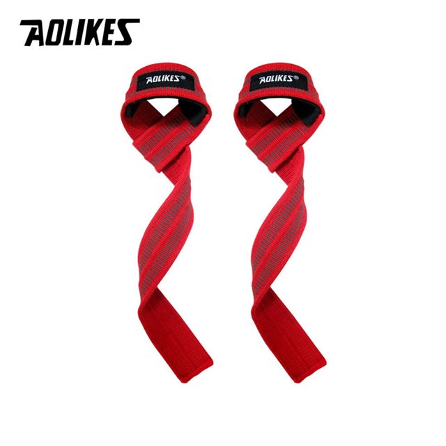AOLIKES-muñequeras para levantamiento de pesas, correas de muñeca para entrenamiento de fuerza, ajustables, antideslizantes, para gimnasio, 1 par