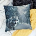 thumbnail image 2 of BANET Short Plush Pillow Case, Black and White Blue Throw Pillows, Fall Theme Outdoor Cushion Case Decor for Home Sofa Couch Bed White 18x18in, 2 of 5
