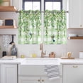 thumbnail image 2 of Spring Plants Kitchen Curtains Window Panels, Watercolor Birds Leaves Flowers Green Plaid Insulated Window Treatment Curtain, Grommet Curtains for Bedroom/Living Room/Bathroom, 2 Piece 42"Wx54"L, 2 of 8