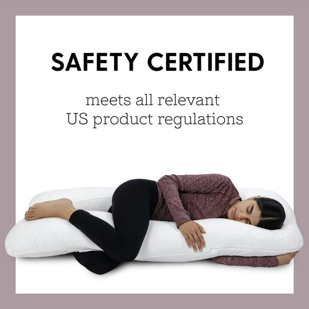 Milliard U Shaped Total Body Support Pillow Memory Foam with Cool Breathable and Washable Cover 54 Inch Walmart