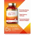 thumbnail image 3 of Vitamin D3 2000 IU Softgels | 400 count | Non-GMO, Gluten Free | by Carlyle, 3 of 7