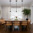 thumbnail image 4 of KAISITE 1-Light Modern Dome Glass Pendant Light Black Kitchen Island Hanging Ceiling Light, 4 of 4