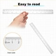 thumbnail image 4 of Uxcell 20pcs Clear Plastic Ruler 30cm / 1.18" Straight End Ruler with Black Scale Mark, 4 of 6