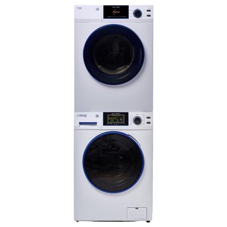 Pemberly Row ANTI CORROSION Stackable Compact Washer 1.6cf+Sensor Dryer