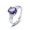 Silver, variant on Adjustable Diamond Ring: Sterling Silver with Sparkling Synthetic Crystal, 2g Lightweight Design for Everyday Wear