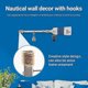 thumbnail image 5 of 1Pc 40cm Nautical Wooden Oar Wall Decor with Hooks Paddle Adornment Coat Hooks Rack Mediterranean An, 5 of 5