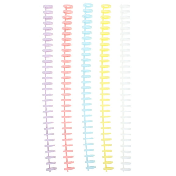 Assorted Color Plastic Binder Rings for Decor Lightweight Portable 10pcs 0.75 Inches