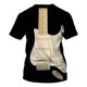 thumbnail image 2 of Camiseta De Manga Corta Estampada De Guitarra De Arte 3d, 2 of 7
