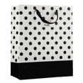 thumbnail image 3 of Premium Reusable Chic Black and White Paper Gift Bag with Satin Ribbon Satin Ribbon Handles, 3 of 4