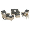 thumbnail image 3 of Ovios 6 Pieces Patio Furniture Set All-Weather Outdoor Sectional Patio Sofa Wicker Rattan Conversation Set with Swivel Rocking Chairs for Backyard, 3 of 6