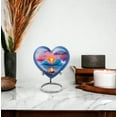 thumbnail image 5 of MUKTIVE Beach Burial Urns for Human Ashes Adult Female, Keepsake Blue Heart Cremation Urn for Human Ashes Adult Male, Decorative Sunset Memorial Urn for Mom & Dad Funeral Gift, 3 Inch, 5 of 7