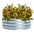 thumbnail image 6 of LuxenHome Set of 2 36-Inch Round Galvanized Steel Garden Bed Planter, 6 of 11