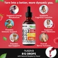 thumbnail image 2 of (paquete de 2) Gotas líquidas de vitamina B12 NUSAVA 5000 mcg B6 B1 Vegan, 2 of 7