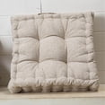 thumbnail image 2 of Cojín de silla de almohada de suave Puf de cómoda para Tatami Sofá Dormitorio Marrón claro Zulema Cojines de suelo, 2 of 7
