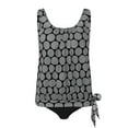 thumbnail image 4 of Chuancc Plus Size Tankini Swimsuits For Women Blouson Tankini Tops For Women Cute Tankini Plus Swimsuits For Women 2025 Tummy Control Swimsuits For Women Gray S, 4 of 5