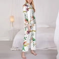 thumbnail image 3 of Goofa Pretty Floral With Leaves Printed Women’s 2 Piece Pajama Set Super,Pajamas Women's Long Sleeve Sleepwear Soft Button Down Loungewear Pjs Lounge Set Nightwear-Small, 3 of 9