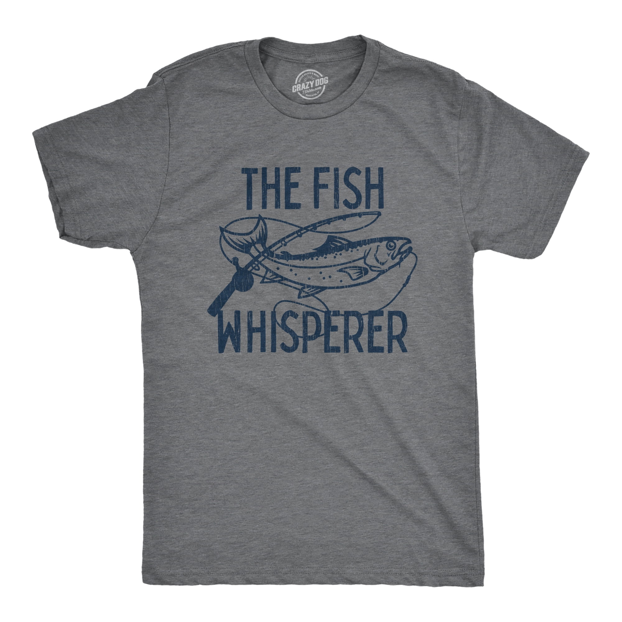 Mens The Fish Whisperer Tshirt Funny Fishing Lake Time Graphic Novelty