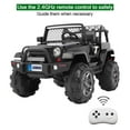thumbnail image 3 of UBesGoo 12V Kids Battery Powered Electric Rugged 4-Wheeler Ride-On Car with LED Headlights, Music, Remote Control - Black, 3 of 13