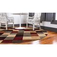thumbnail image 4 of Unique Loom Barista Collection Modern Checkered Contemporary Rug_COF001, 8' Round, Multi/Beige, 4 of 5