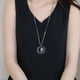 thumbnail image 2 of HTOOO Long Chain Necklace for Elegant Women Pendant Necklace with Created Crystals, 2 of 4