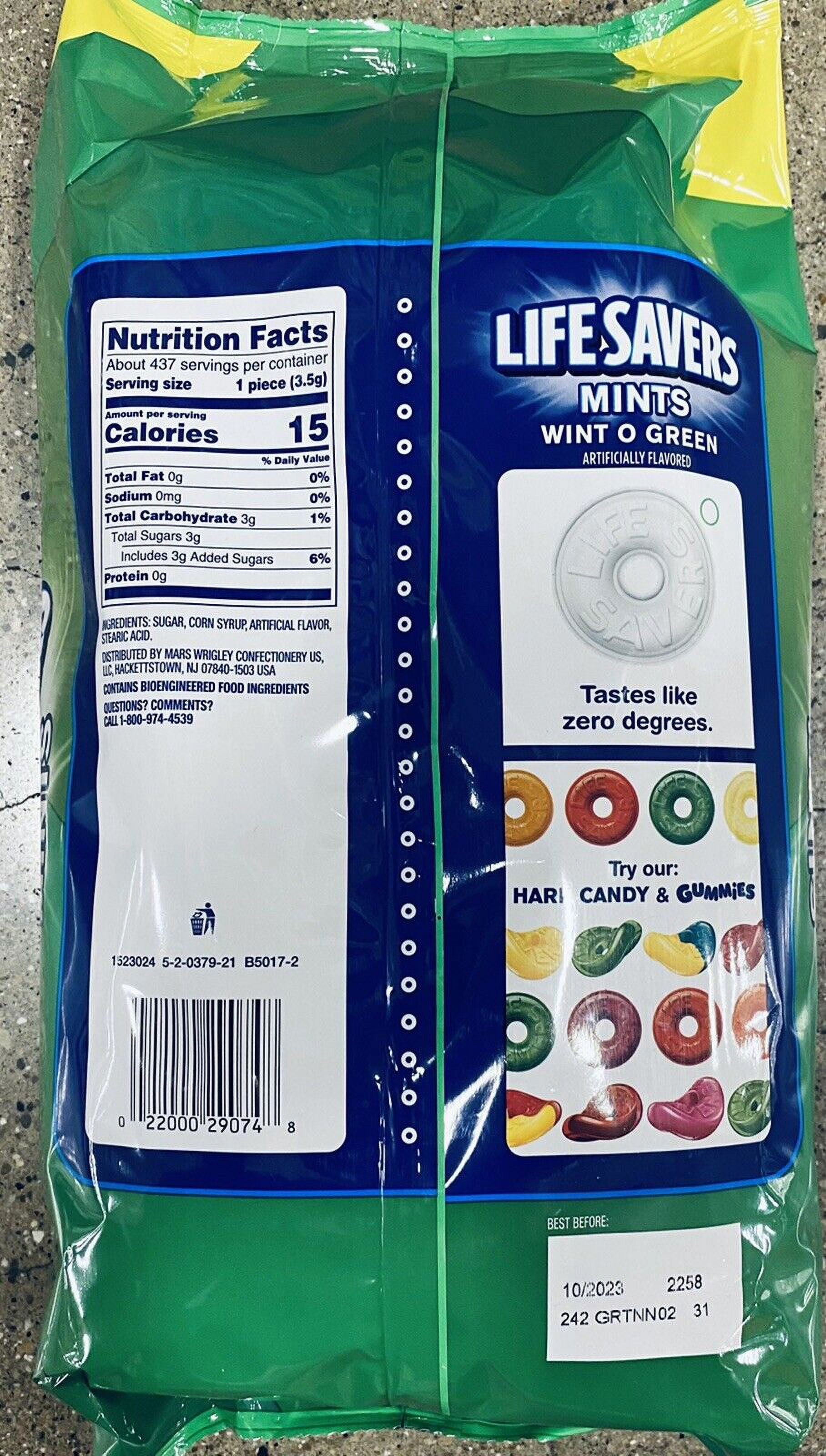 LifeSavers Wint O Green Breath Mints Bulk Hard Candy Candies 53.95 oz (3.3 lbs)