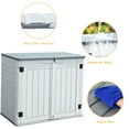 thumbnail image 5 of Uforic 35 cu ft Outdoor Horizontal Storage Sheds, Weather Resistant Resin Tool Shed, Multi-Opening Door for Easy Storage of Bike, Trash Cans, Garden Tools, Lawn Mowers, Waterproof, Lockable, 5 of 6