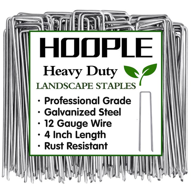Landscape Staples HOOPLE, paquete de 200 unidades, 10 cm, calibre 12, galvanizado